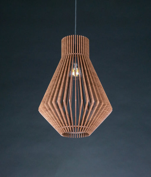Mid-Century Wood Pendant Light, Hanging Dining Chandelier