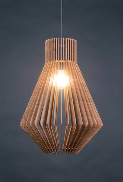 Geometric Wood Pendant Light, Modern Chandelier for Dining Room