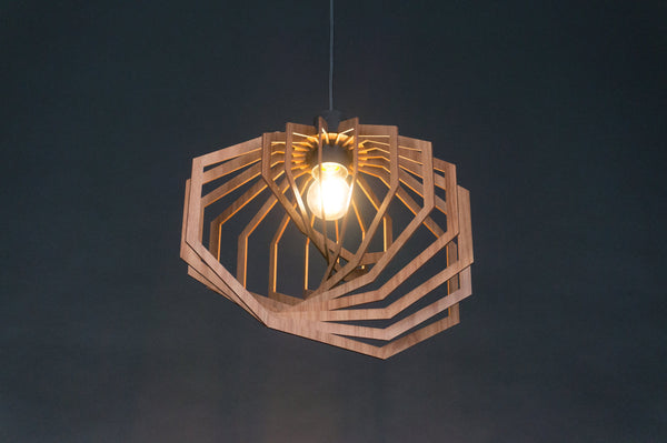 Wood Pendant Light, Hanging Dining Ceiling Fixture