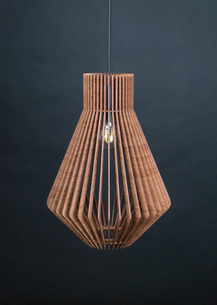 Geometric Wood Pendant Light, Modern Chandelier for Dining Room