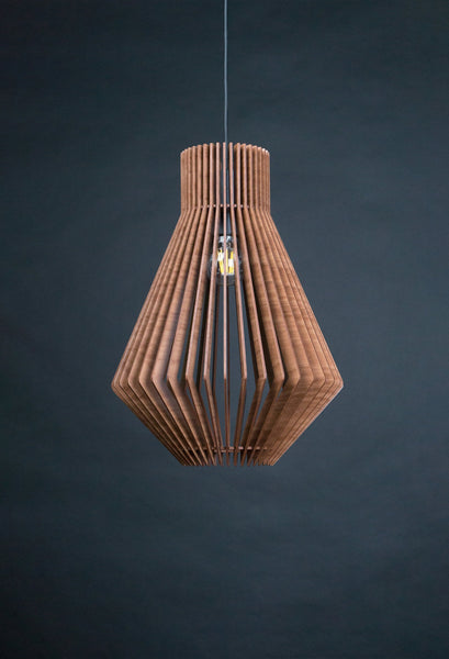Mid-Century Wood Pendant Light, Hanging Dining Chandelier