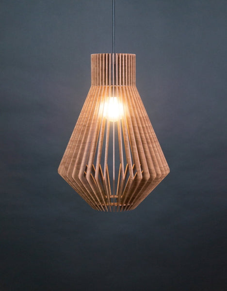 Mid-Century Wood Pendant Light, Hanging Dining Chandelier