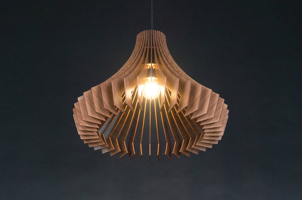 Wood Pendant Light, Hanging Dining Chandelier