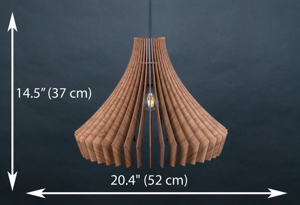 Wood Pendant Light, Hanging Dining Chandelier