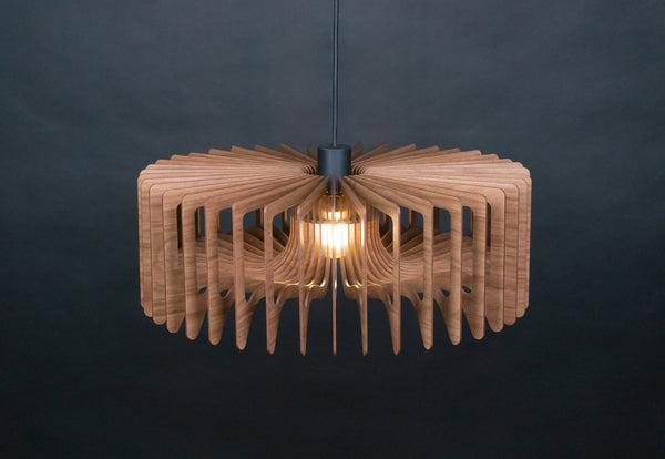 Geometric Wood Pendant Light, Chandelier for Kitchen and Dining