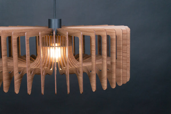 Geometric Wood Pendant Light, Chandelier for Kitchen and Dining