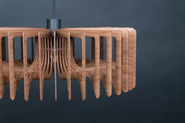 Wood Ceiling Lamp, Geometric Chandelier Light