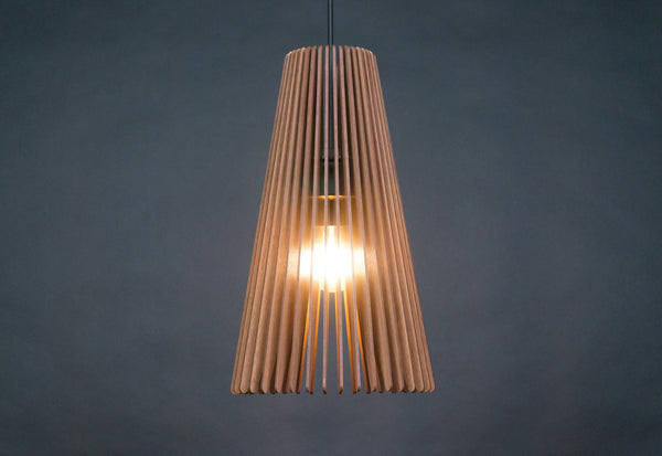 Mid-Century Wooden Pendant Lamp Fixture