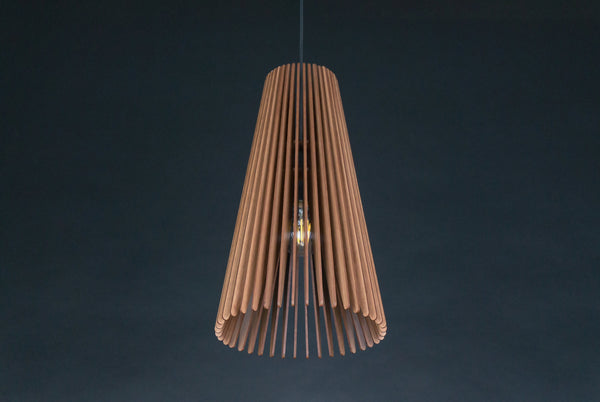 Mid-Century Wooden Pendant Light Fixture