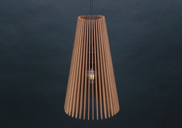 Mid-Century Wood Pendant Light Fixture