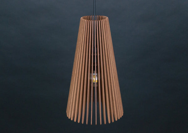 Mid-Century Wooden Pendant Light Fixture