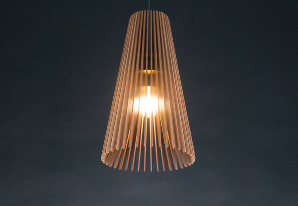 Mid-Century Wood Pendant Light Fixture