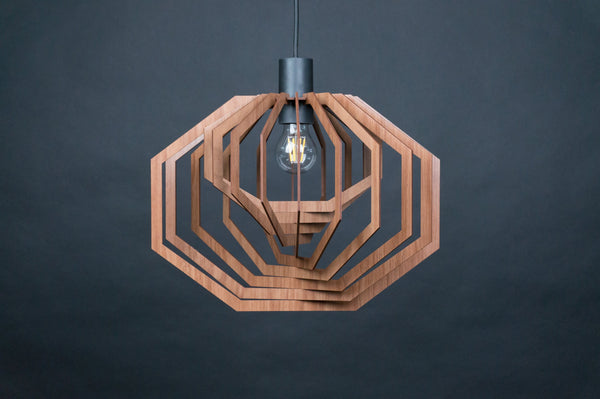 Wood Pendant Light, Hanging Dining Ceiling Fixture