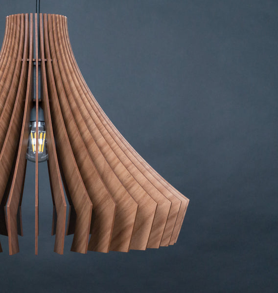Wood Pendant Light, Hanging Dining Chandelier