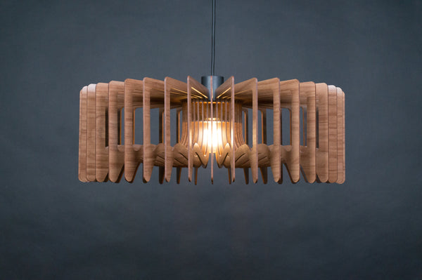 Geometric Wood Pendant Light, Chandelier for Kitchen and Dining