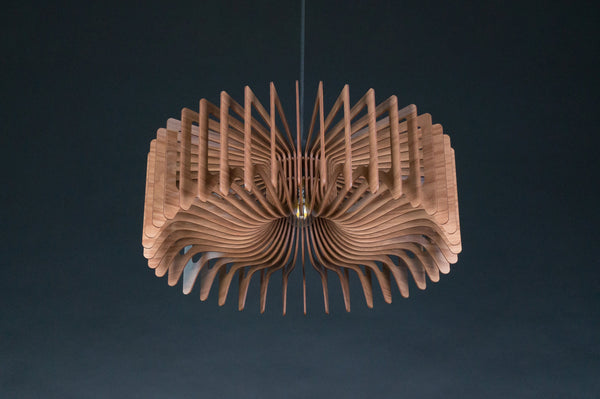 Geometric Wood Pendant Light, Chandelier for Kitchen and Dining