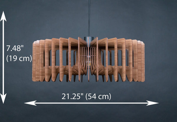 Geometric Wood Pendant Light, Chandelier for Kitchen and Dining