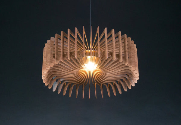 Wood Ceiling Lamp, Geometric Chandelier Light