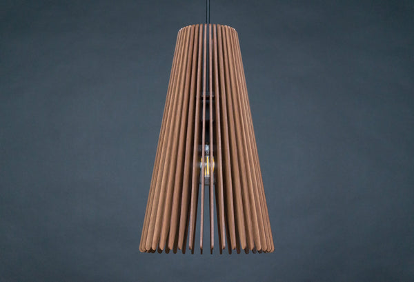 Mid-Century Wooden Pendant Lamp Fixture