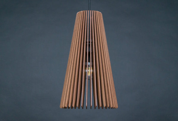 Mid-Century Wood Pendant Light Fixture