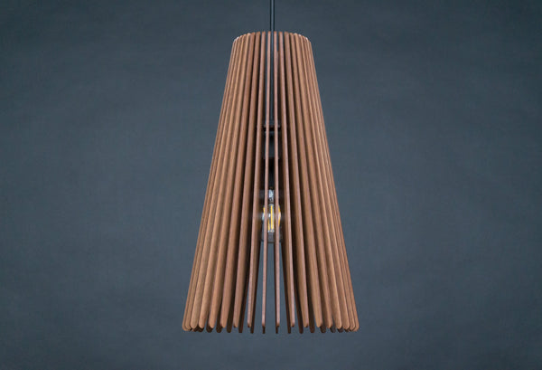 Mid-Century Wooden Pendant Light Fixture