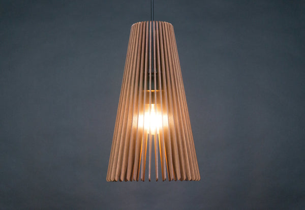 Mid-Century Wood Pendant Light Fixture