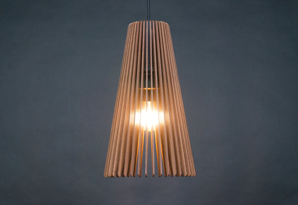 Mid-Century Wooden Pendant Light Fixture