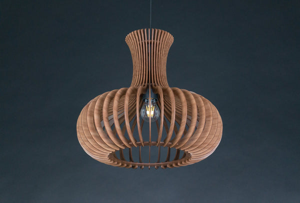 Scandinavian Wood Pendant Light, Mid-Century Nordic Chandelier