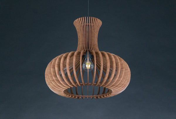 Scandinavian Wood Pendant Light, Nordic Hanging Lamp