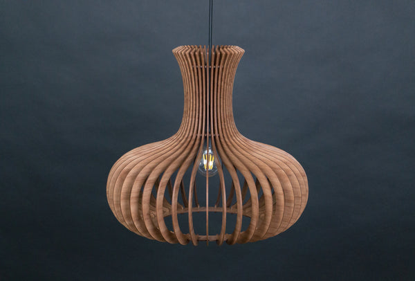 Scandinavian Wood Pendant Light, Mid-Century Nordic Chandelier