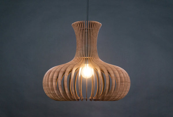 Scandinavian Wood Pendant Light, Mid-Century Nordic Chandelier