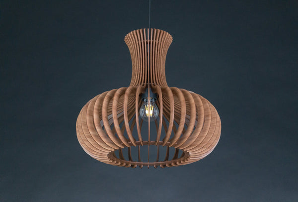 Mid-Century Wooden Pendant Light, Nordic Fixture