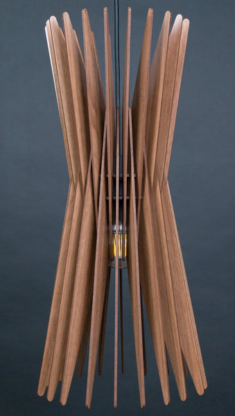 Mid-Century Wooden Pendant Light Fixture