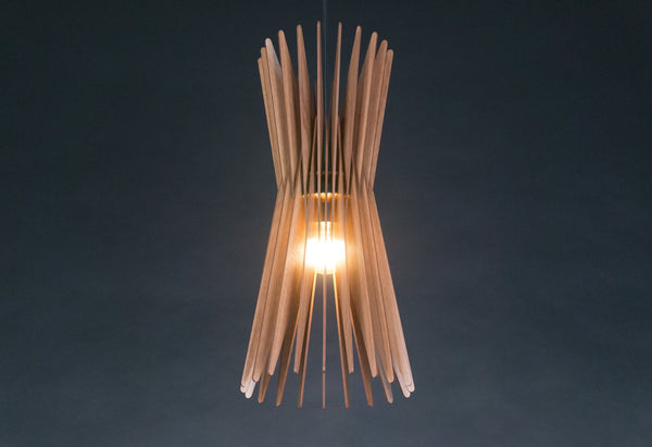 Mid-Century Wooden Pendant Light Fixture
