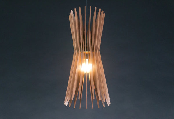Mid-Century Wood Pendant Light, Modern Chandelier