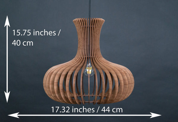 Scandinavian Wood Pendant Light, Mid-Century Nordic Chandelier