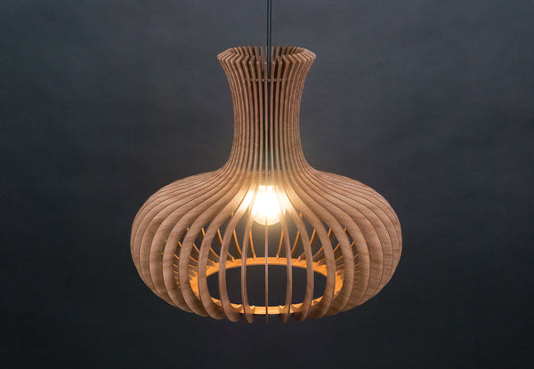Scandinavian Wood Pendant Light, Nordic Hanging Lamp