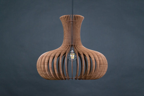 Mid-Century Wooden Pendant Light, Nordic Fixture