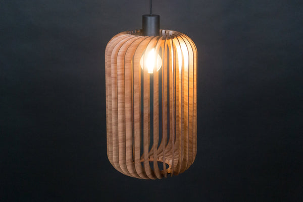 Wood Pendant Light, Mid-Century Nordic Fixture