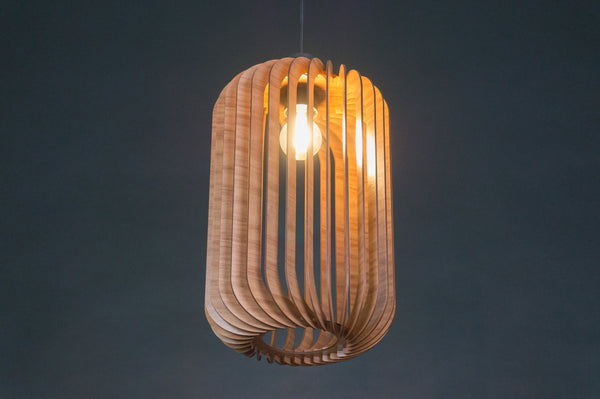 Wood Pendant Light, Mid-Century Nordic Fixture