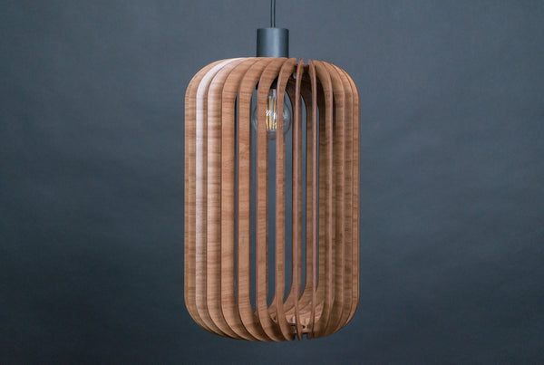 Wood Pendant Light, Mid-Century Nordic Fixture