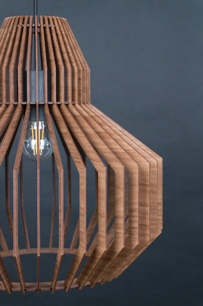 Mid-Century Wooden Pendant Light, Nordic Chandelier