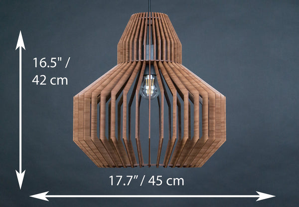 Mid-Century Wooden Pendant Light, Nordic Chandelier