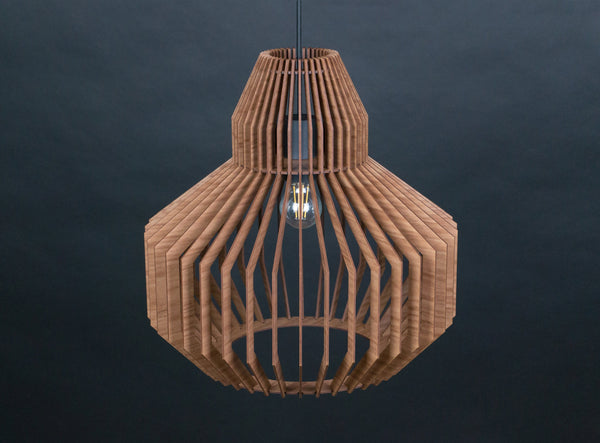 Wooden Ceiling Light, Scandinavian Pendant Fixture