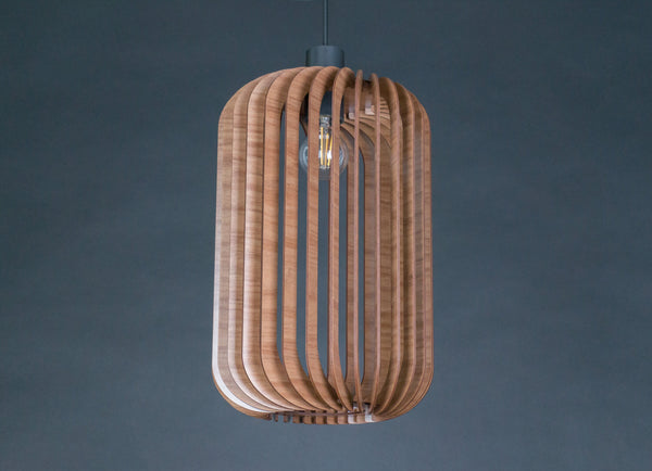 Wood Pendant Light, Mid-Century Nordic Fixture