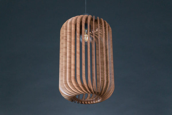 Wood Pendant Light, Mid-Century Nordic Fixture