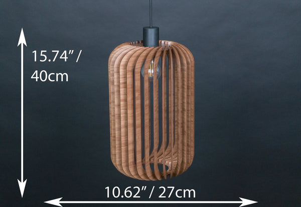 Mid-Century Wooden Pendant Light, Nordic Ceiling Fixture