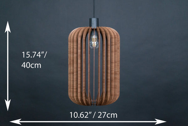 Wood Pendant Light, Modern Fixture