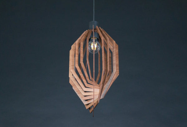 Wooden Ceiling Light, Geometric Hanging Chandelier