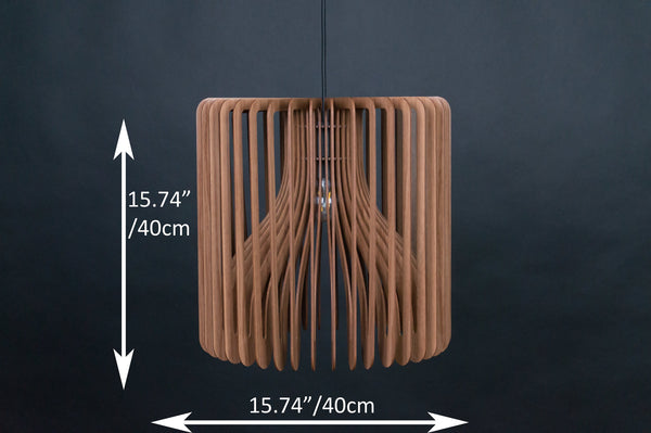 Wooden Pendant Light, Scandinavian Ceiling Fixture